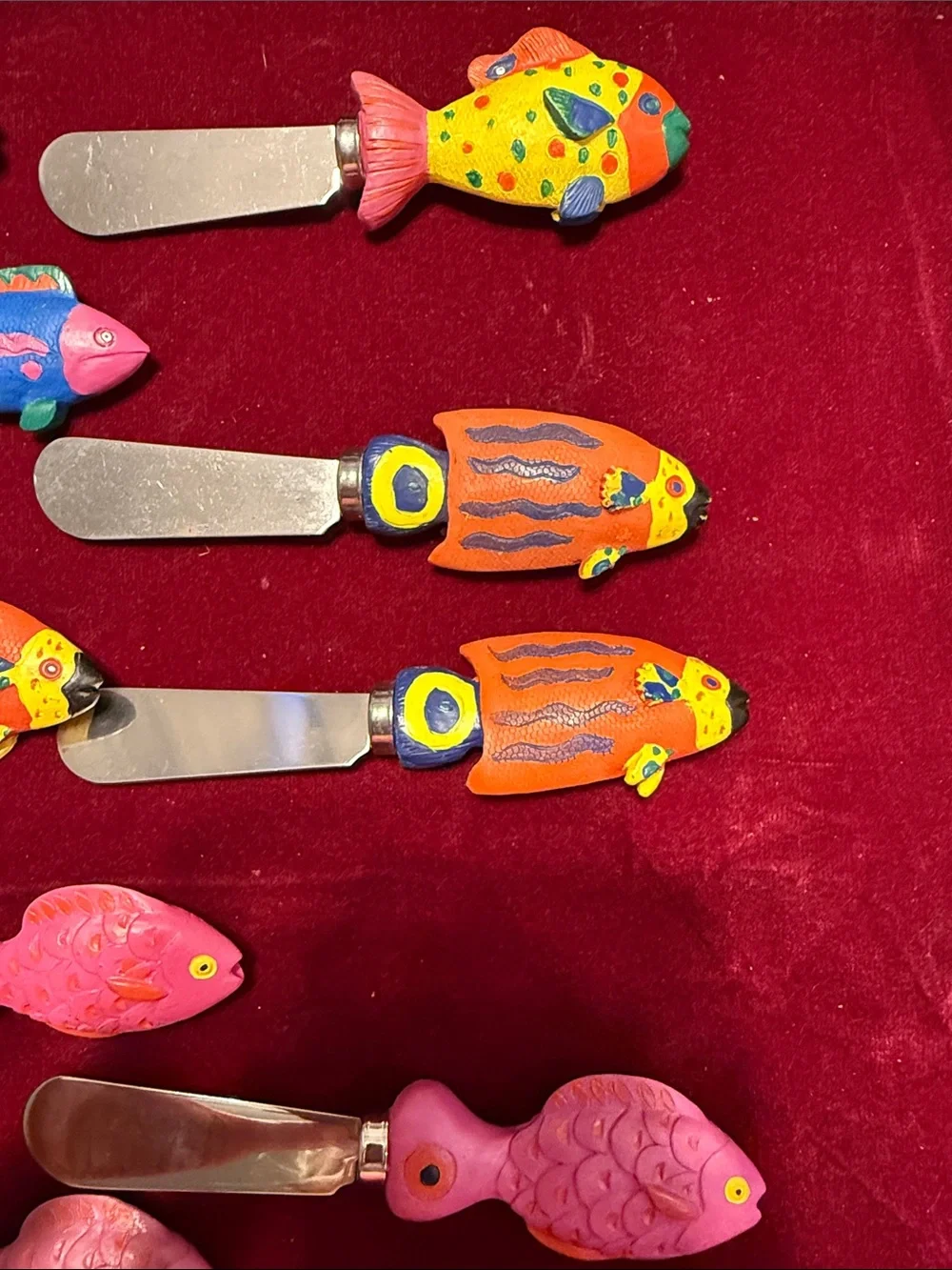 9 Fish themed, butter spreader for cheese, tropical fish, Charcuterie Boards,